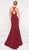 Colors Dress - 1988 Crisscrossed Halter Bodice Mermaid Gown in Red