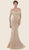Rina Di Montella - RD2605 Embellished Lace Off-Shoulder Trumpet Gown in Neutral