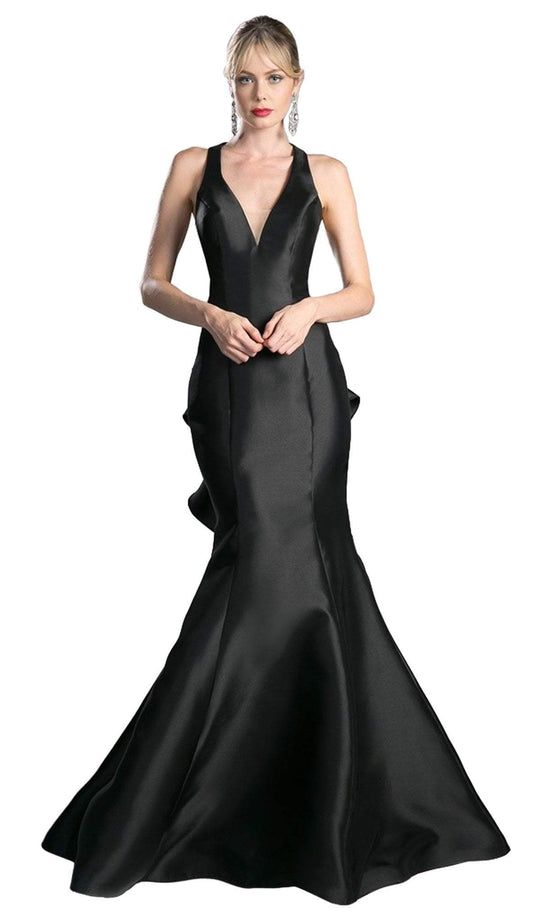 Sleeveless V-neck Ruffled Mermaid Dress