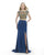 Morrell Maxie - 15783 Two-Piece Cap Sleeve Beaded Evening Gown in Blue