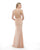Morrell Maxie - 15790 Embellished Sheer Halter Sheath Dress in Pink