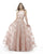 Morrell Maxie - 15792 Two Piece Mikado Jacquard Print Dress in Pink