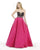 Morrell Maxie - 15794 Floral Accented Sweetheart Ballgown in Black and Pink