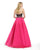 Morrell Maxie - 15794 Floral Accented Sweetheart Ballgown in Black and Pink
