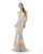 Morrell Maxie - 15805 Thin Strap Sequined Sheath Gown in Pink and Multi-Color
