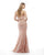 Morrell Maxie - 15806 Two Piece Lace Trumpet Dress in Pink