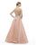 Morrell Maxie - 15822 Off-Shoulder Embroidered Applique Ballgown in Pink