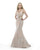 Morrell Maxie - 15832 Beaded Sweetheart Jacquard Evening Gown in Pink