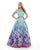 Morrell Maxie - 15836 Two-Piece Off-Shoulder Printed Ballgown in Blue