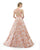 Morrell Maxie - 15843 Sleeveless Mikado Floral Ballgown in Orange
