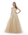 Morrell Maxie - 15847 Strapless Trailing Appliqued Ballgown in Neutral