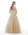 Morrell Maxie - 15847 Strapless Trailing Appliqued Ballgown in Neutral