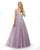 Morrell Maxie - 15847 Strapless Trailing Appliqued Ballgown in Purple