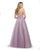 Morrell Maxie - 15847 Strapless Trailing Appliqued Ballgown in Purple