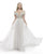 Morrell Maxie - 15861 Off-Shoulder Chiffon Gown in White and Multi-Color