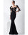 MNM Couture - G0783 Illusion Long Sleeved Evening Gown in Black
