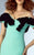 MNM COUTURE - G0854 Illusion Bateau Mermaid Dress In Green and Black