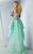 MNM COUTURE - G0874 Floral Applique Off-Shoulder Dress with Overskirt In Green