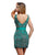 MNM Couture - 7662S Bejeweled Deep V-neck Sheath Dress  in Blue