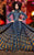 MNM COUTURE - 2480 High Neck Long Sleeves Evening Gown with Overskirt In Multi-Color