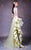 MNM COUTURE - G1033 Applique Bateau Ruffle Sheath Dress In Yellow