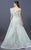 MNM COUTURE - K3636 Embroidered Asymmetric A-line Dress In Lime