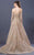 MNM COUTURE - K3644 Bedazzled Off-Shoulder Ballgown With Train in Gold