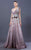 MNM COUTURE - K3649 Embellished V-neck A-line Dress In Green and Purple