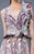 MNM COUTURE - K3649 Embellished V-neck A-line Dress In Green and Purple