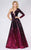 MNM COUTURE - M0039 Sequined Single Sleeve A-line Dress In Red