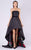 MNM COUTURE - M0046 Printed Strapless Taffeta High Low Dress In Black