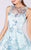 MNM COUTURE - M0050 Embroidered Jewel Neck High Low A-line Dress In Blue