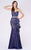 MNM COUTURE - M0054 Cutout Lace Sweetheart Trumpet Dress In Blue