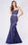 MNM COUTURE - M0054 Cutout Lace Sweetheart Trumpet Dress In Blue
