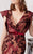 MNM COUTURE - N0265 Sequin Embellished V-Neck Mermaid Dress In Red