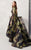 MNM COUTURE - N0267 Embellished High Neck High Low Dress In Blue and Green