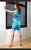 MNM Couture - 5706 Sequined V-neck Sheath Dress In Blue