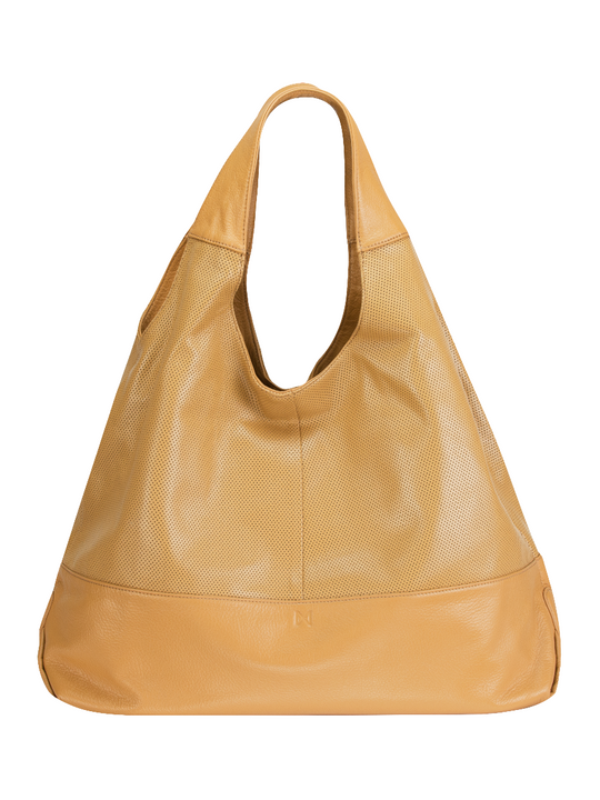 HALCYON triangle tote Tan / Genuine Leather