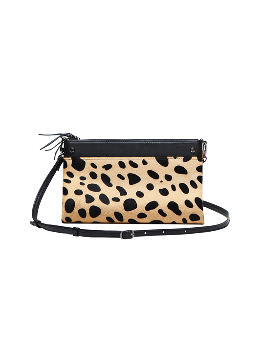 SONDER cheetah crossbody wallet Cheetah/Black / Genuine Leather