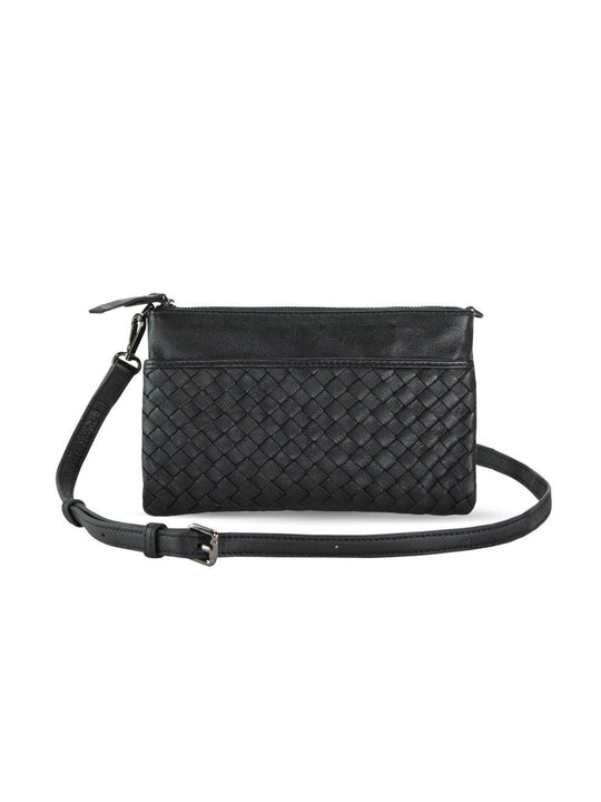 SONDER woven crossbody, wallet & clutch Black / Genuine Leather