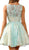 Lace Illusion Jewel A-line Cocktail Dress
