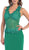 May Queen - Scalloped V-neck Sheath Evening Dress