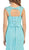 May Queen Cap Sleeves Lace V-neck Trumpet Evening Gown MQ-1217 in Blue