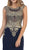 Gilded Sheer Jewel Sheath Evening Dress