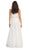 May Queen - Crystal Flourished Chiffon Long Prom Gown in White