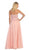 Floral Applique Chiffon Evening Dress