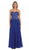 Floral Applique Chiffon Evening Dress