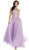 Floral Applique Chiffon Evening Dress