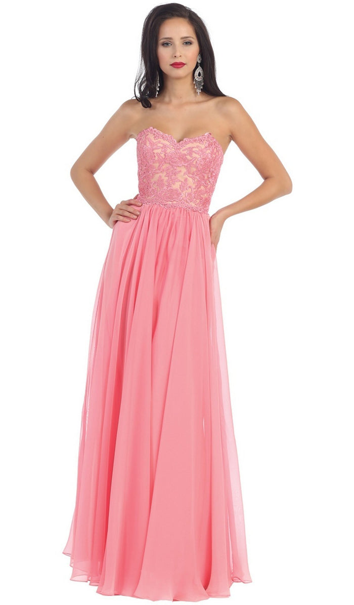 Lace Sweetheart A-line Evening Dress