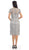 Short Sleeve Sheer Scalloped Lace Formal Dress